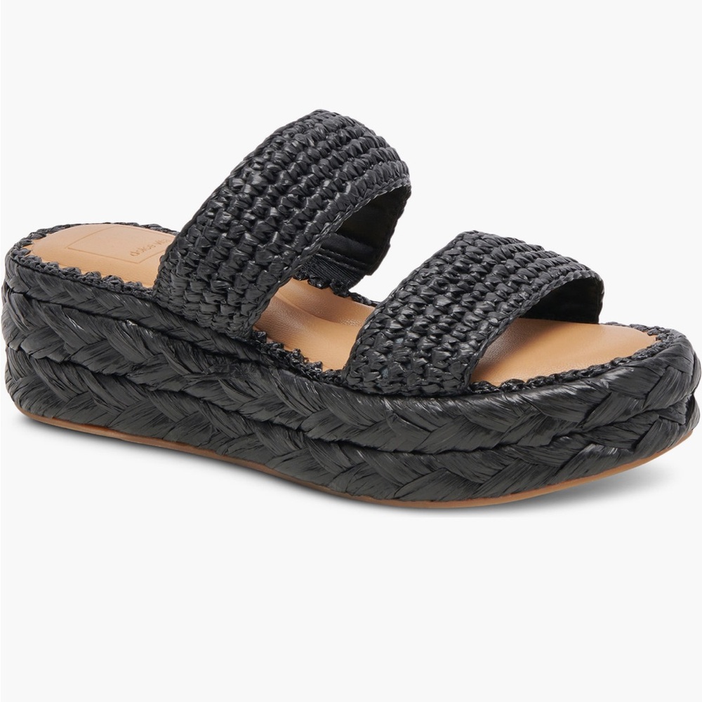 Dolce Vita Raffia Platform Sandal